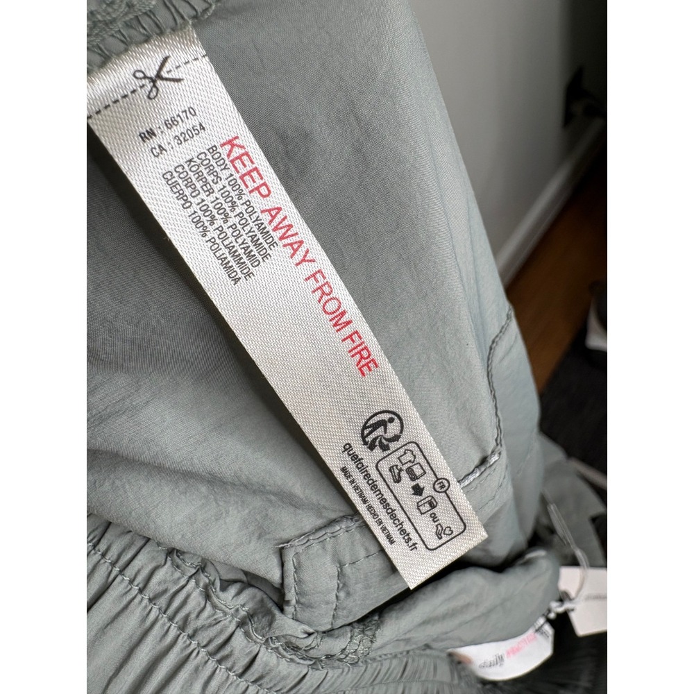 Anthropologie Daily Practice Base Jump Parachute Pants Womens XL Sage Green NWT - Picture 13 of 13